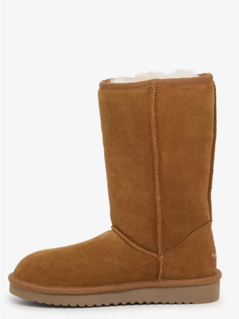 Koolaburra by UGG Victoria Tall Boots Kids Size 3 Chestnut Brown Like New Cozy